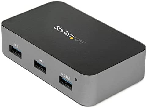 【送料無料】StarTech.com 4ポートUSB Type-Cハブ 10Gbps 4x USB-A 専用ACアダプタ付属 HB31C4AS