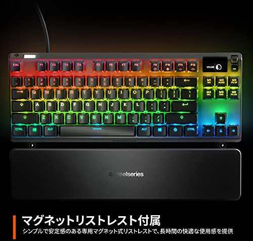 SteelSeries ゲーミングキーボード テンキーレス 赤軸 有線 日本語配列