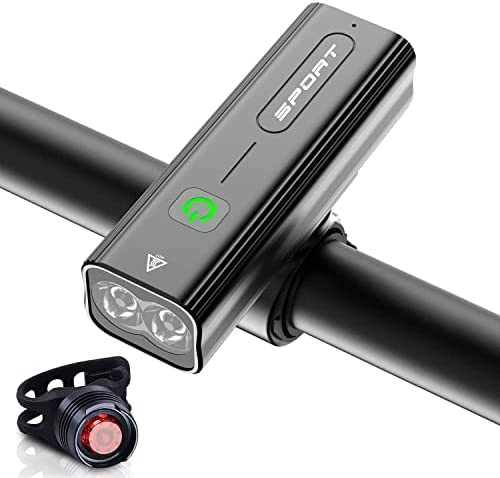 【送料無料】BOSIWO 自転車 ライト 大容量2600mAh 1000ルーメン USB充電式 LEDヘッドライト「3in1機能搭載」 自転車ヘッドライト テール
