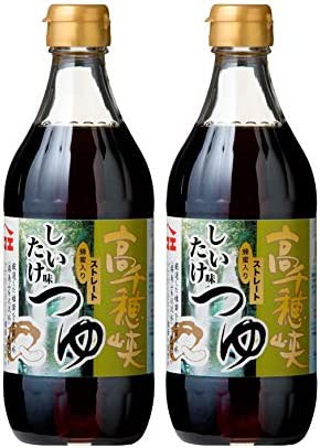 【送料無料】ヤマエ食品 高千穂峡 つゆ しいたけ/めんつゆ 500ml×2本