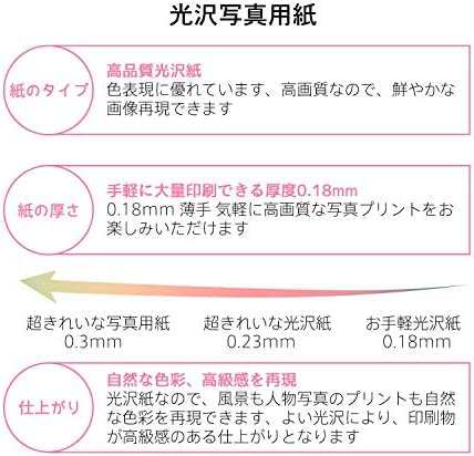 A-SUB 写真用紙 超きれいな光沢紙 0.18mm薄手 A4 100枚入り