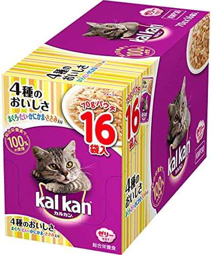 カルカン パウチ 4種のおいしさ キャットフード まぐろ・たい・かに