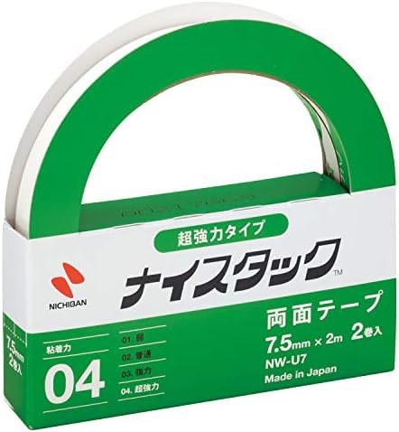 ニチバン 両面テープ ナイスタック (超強力) 2巻入 7.5mm×2m NW-U7