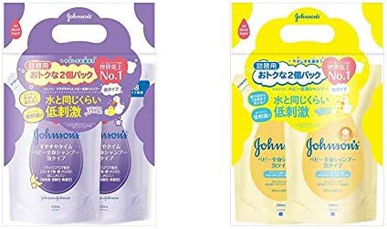 【セット買い】ジョンソンベビー すやすやタイム ベビー全身シャンプー 泡タイプ 詰替用 350ml×2個 & 全身シャンプー 泡タイプ 詰替用 3