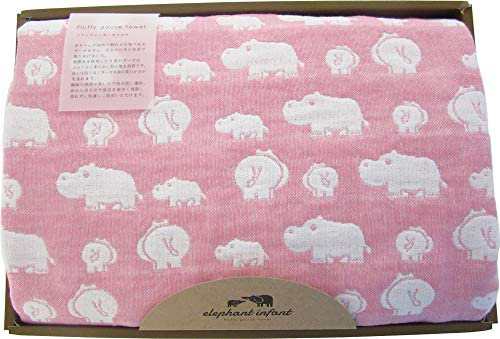 成願 タオル ギフトセット バスタオル 日本製 純綿 出産祝い 6重ガーゼ 赤ちゃん ピンク エレファント インファント ELF-30 PI
