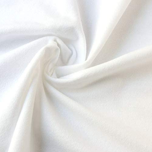 NBK ネル生地 白 100純綿双糸 綿100% 両面起毛 巾約72cm×切売カット ホワイト EBI300-72CUT-50CM