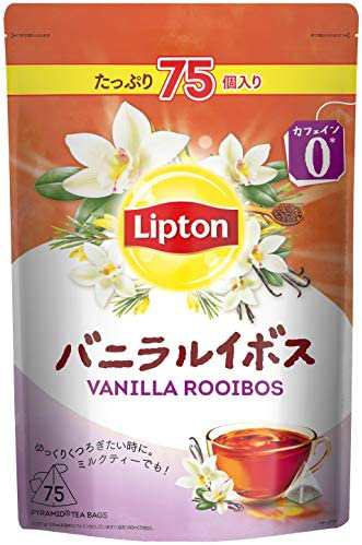 リプトン バニラルイボス 75杯分 デカフェ・ノンカフェイン ティーバッグ