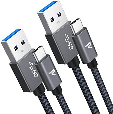 Rampow USB Type C ケーブル【1m/２点セット/保証付き】急速充電 QuickCharge3.0対応 USB3.0規格 usb-c タイプc ケーブル Sony Xperia XZ