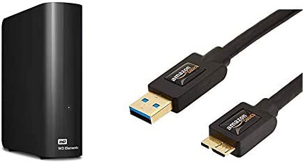 WD デスクトップHDD 4TB USB3.0 WD Elements Desktop 外付けハードディスク / WDBBKG0040HBK-JESN USB3.0ケーブル 1.8m (タイプAオス -