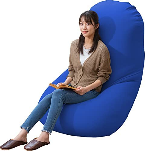 アイリスプラザ ビーズクッション ソファ ソファー クッション 座椅子 全10カラー 約160×75×30cm ビーンズMAX ビーンズマックス ブルー