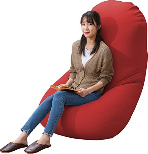 アイリスプラザ ビーズクッション ソファ ソファー クッション 座椅子 全10カラー 約160×75×30cm ビーンズMAX ビーンズマックス レッド