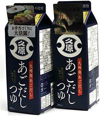 【2本セット】久原醤油 あごだしつゆ 500ml ×2本