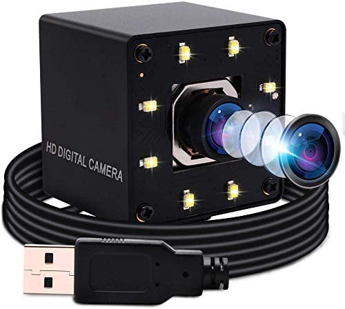 【送料無料】ELP 4K ウルトラHDカメラUSB オートフォーカス IMX415センサー暗視カメラUSB 100度 歪んでいないレンズ,白色LEDライト付き 2