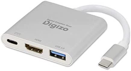 プリンストン Digizo PD60W対応 Type-C HDMI変換アダプター 4K対応 USB3.0x1 PC Switch PUD-PDC1H
