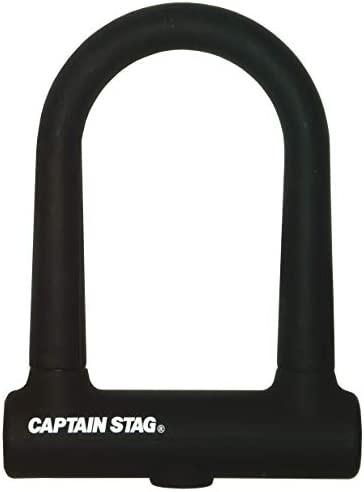 【】 キャプテンスタッグ(CAPTAIN STAG) 自転車 鍵 ロック U字ロック U型ロック シリコンカバー ダブルディンプルキー