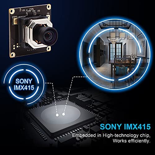 ELP オートフォーカス 4K USBカメラ 超小型 ウェブカメラ デュアルオーディオ付き 100度歪みのないレンズ カメラ 2160P 30FPS Webかめら の通販は