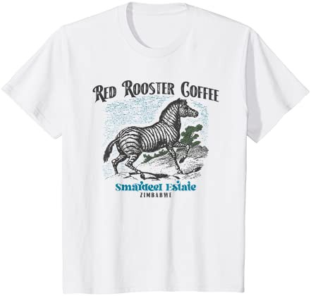 キッズ Zimbabwe AA Zebra Design - Red Rooster Coffee Graphic Tシャツ