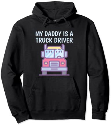 私のパパはトラック運転手です誇り高き息子娘トラック運転手子供 パーカー