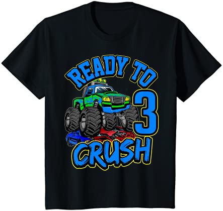 キッズ 男の子3歳の誕生日モンスタートラックの誕生日シャツ2歳 Tシャツ