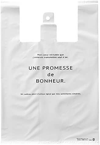 ヘッズ レジ袋 30×45×23cm DL 白 100枚 ボヌール 手提げ袋 厚み0.05mm 無料配布可 HEADS TBNR-DL