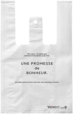 ヘッズ レジ袋 20×33×12cm DS 白 100枚 ボヌール 手提げ袋 厚み0.05mm 無料配布可 HEADS TBNR-DS