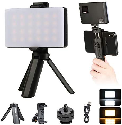 【送料無料】VILTROX LED撮影ライト 小型撮影補助ライト 撮影照明 RB08アップグレード版 ポータブルライト 充電しながら使用可 24球 2500