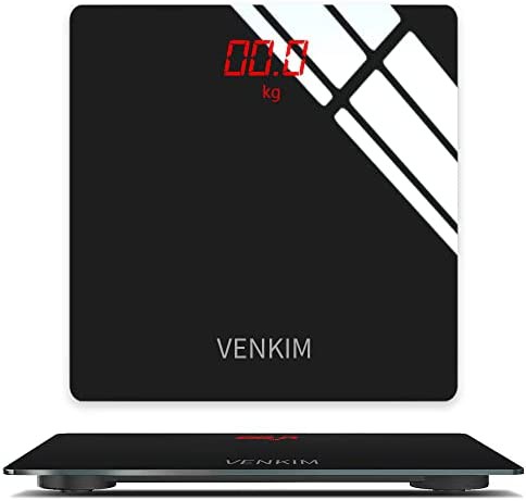 【送料無料】VENKIM 体重計 デジタル 電子スケール ヘルスメーター 乗るだけ 自動電源ON/OFF バックライト付 高精度ボディースケール コ