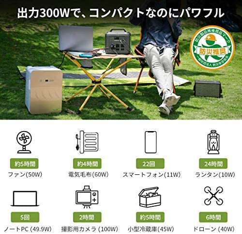 EENOUR ポータブル電源 P302 大容量 家庭用蓄電池 80000mAh/296Wh AC ...