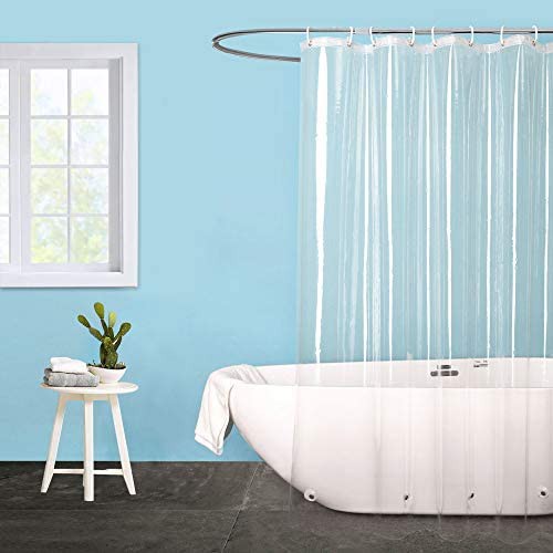 EurCross シャワーカーテン 透明 ビニールカーテン 防カビ 防水 風呂カーテン 220cm丈 浴室カーテン ユニットバス バスカーテン 厚さ0.2m