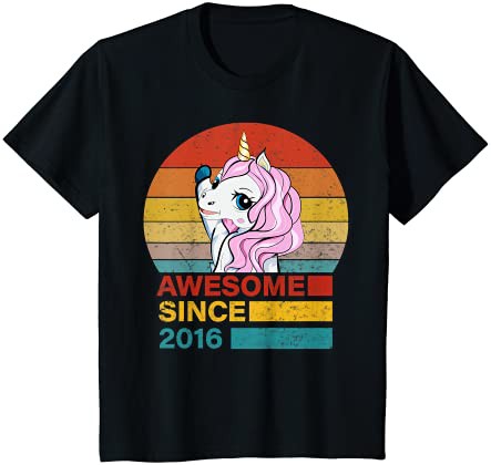 キッズ 2016年以来素晴らしいユニコーンの誕生日5歳の誕生日プレゼント Tシャツ