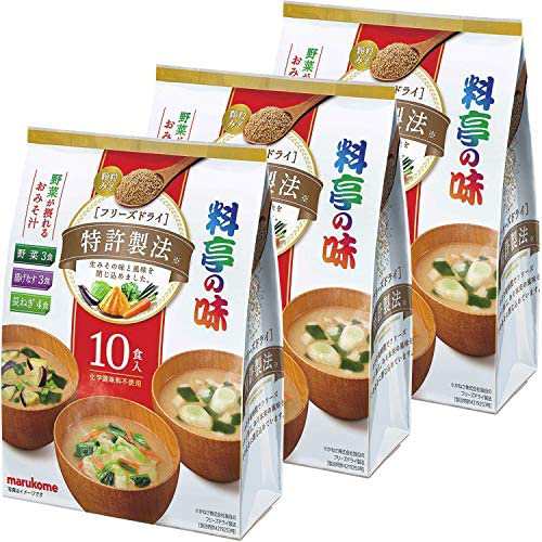 【お徳用】マルコメ フリーズドライ 顆粒 料亭の味 アソート 即席味噌汁 10食×3個