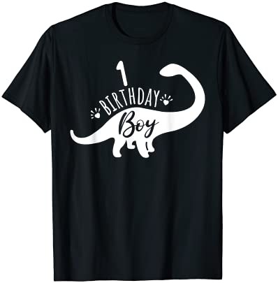 【送料無料】バースデー 恐竜シャツキッズシャツ男の子女の子恐竜 dinosaur 1 birthday boy T-rex Tシャツ