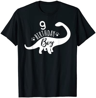 【送料無料】バースデー 恐竜シャツキッズシャツ男の子女の子恐竜 dinosaur 9 birthday boy T-rex Tシャツ