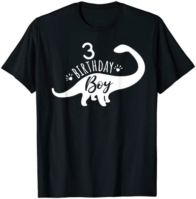 バースデー 恐竜シャツキッズシャツ男の子女の子恐竜 dinosaur 3 birthday boy T-rex Tシャツ