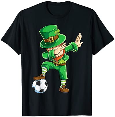 【送料無料】Dabbing Leprechaun St Patricks Day Boys Kids Soccer Sports Tシャツ