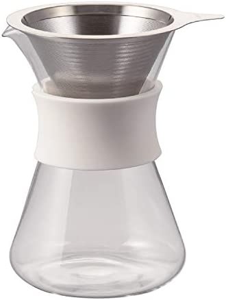 HARIO(ハリオ) ガラスコーヒーメーカー Glass Coffee Maker 実用400ml ホワイト 日本製 S-GCM-40-W