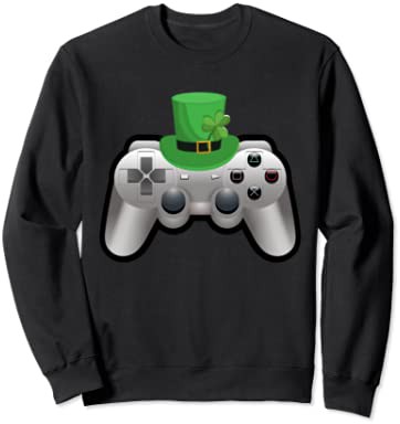 【送料無料】Gaming Video Game St Patricks Day Gamer Kids Boys Adults Men トレーナー