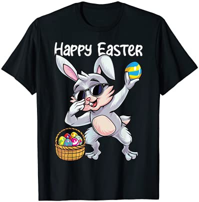 Dabbing Rabbit Easter Day Eggs Dab Boys Girls Kid Cute Bunny Tシャツ