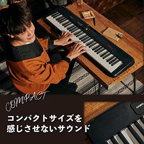 CASIO カシオ電子キーボード Casiotone CT-S195(ブラック) 61鍵盤 軽量 