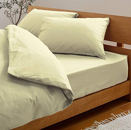 日本製 綿100% 布団カバー4点セット ボックスシーツ 洋式 クイーン レモンシフォン SB-504-Nの通販は