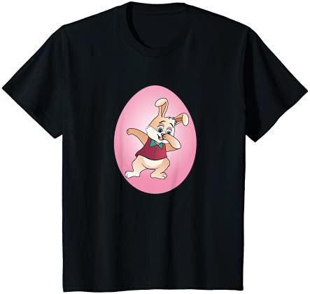 キッズ Dabbing Easter Bunny Rabbit Egg Dancing for Boys Girls Kids Tシャツ