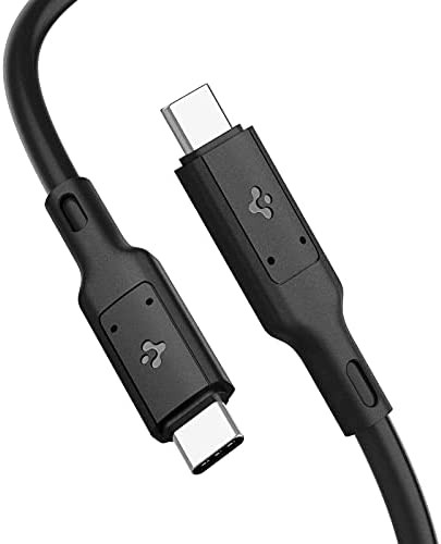 Spigen Thunderbolt 4 ケーブル USB4対応 [USB-IF認証 / 100W出 / 40Gbps / 8K・4K / USB 3.2/3.1/3.0/2.0 ] 超高速転送 Mac Studio Macb