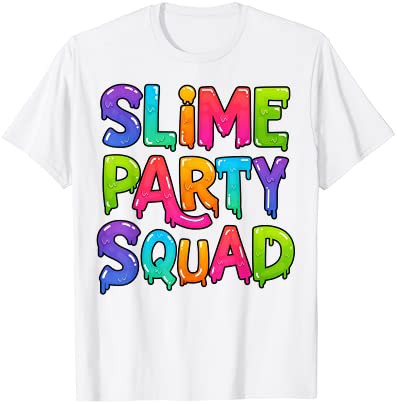 Slime Party Squad Funny Kids Boys Girls Birthday Matching Tシャツ