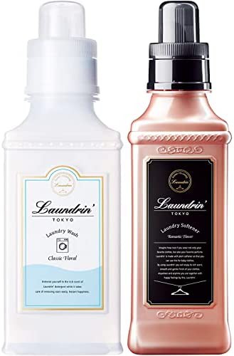 【セット買い】ランドリン WASH 洗濯洗剤 濃縮液体 クラシックフローラル 410g+ランドリン 柔軟剤 ロマンティックフラワー 600ml