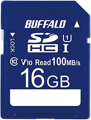 【送料無料】バッファロー SDカード 16GB 100MB/s UHS-1 スピードクラス1 VideoSpeedClass10 IPX7 Full HD データ復旧サービス対応 RSDC-