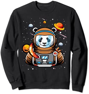 【送料無料】Astronaut Panda Bear Kids Outer Space Boys Girls Kid Planets トレーナー