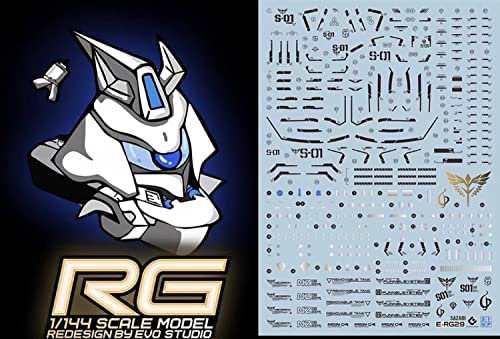 【送料無料】蛍光!! HG RG MG PG RE HiRM ガンダム ガンプラ ディテールアップ用水転写式デカール (RG 1/144 MSN-04 サザビー ブラックラ