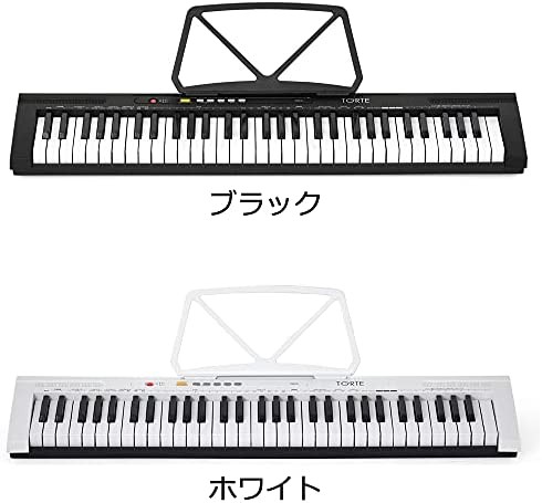 TORTE トルテ 電子キーボード 61鍵盤 日本語表記 300ボイス 軽量スリム 