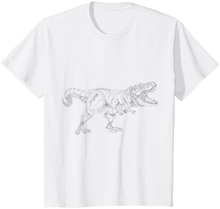 キッズ ティラノサウルス カラーリング シャツ 自分だけのTシャツをカラー Tシャツ