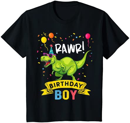 キッズ Birthday Boy T レックス 恐竜 Tシャツ Tシャツ